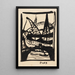 Paris Tour Eiffel mit Brücke über die Seine - Hermann Stenner — gerahmtes Bild an der Wand