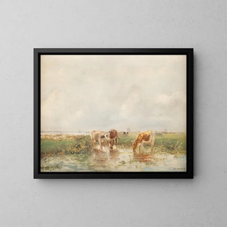 Hermanus Gerhardus Wolbers - Cows in shallow.webp