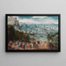 Landscape Painting with Saint John the Baptist - Herri met de Bles — framed artwork on a wall