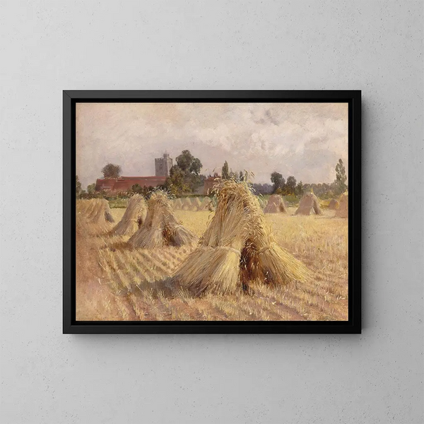 Die Maismühlen in der Nähe der Bray-Kirche - Heywood Hardy — gerahmtes Bild an der Wand