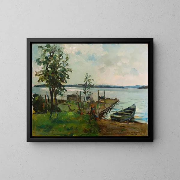 Sur l'île des femmes - Hiasl Maier-Erding — gerahmtes Bild an der Wand