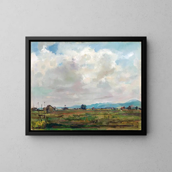 Atmosphäre von Moos am Chiemsee bei Bersee - Hiasl Maier-Erding — gerahmtes Bild an der Wand