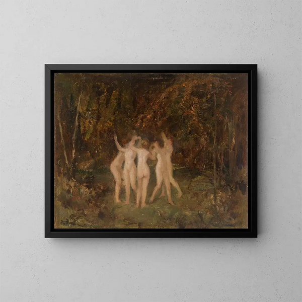 Nymphe dans la forêt - Hippolyte Boulenger — gerahmtes Bild an der Wand