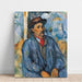 Riproduzione del dipinto Uomo in camicia blu - Paul Cézanne