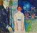 Uomo e donna vicino alla finestra con piante in vaso - Edvard Munch — vista dell’opera
