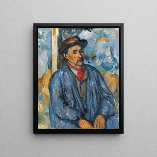 Mann in einem blauen Kittel - Paul Cézanne