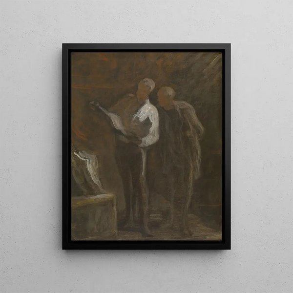 Sammler von Druckgrafiken - Honoré Daumier — gerahmtes Bild an der Wand