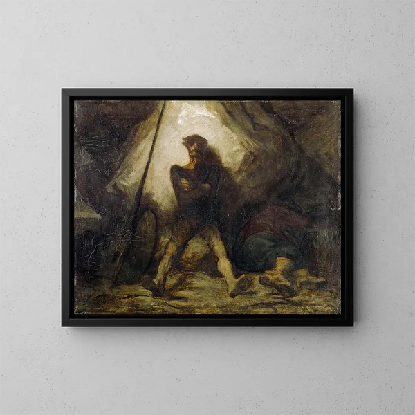 La veille de Don Quichotte - Honoré Daumier — quadro incorniciato alla parete