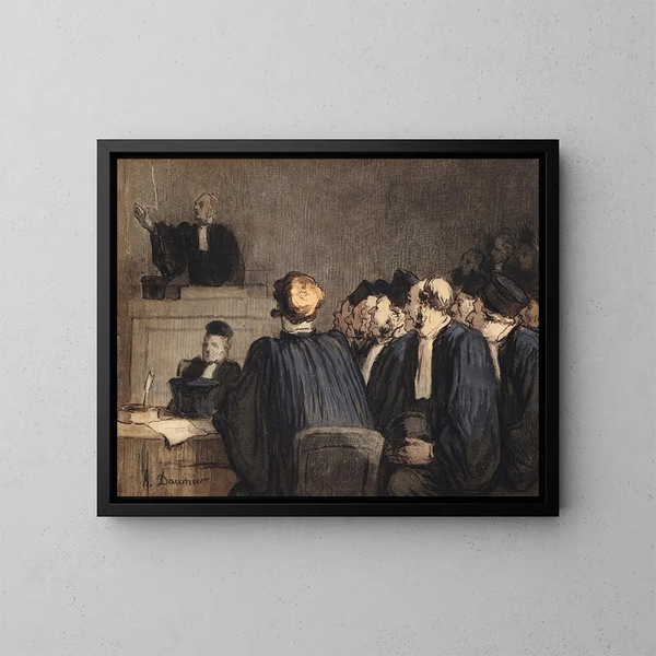Scène de tribunal - Honoré Daumier — quadro incorniciato alla parete