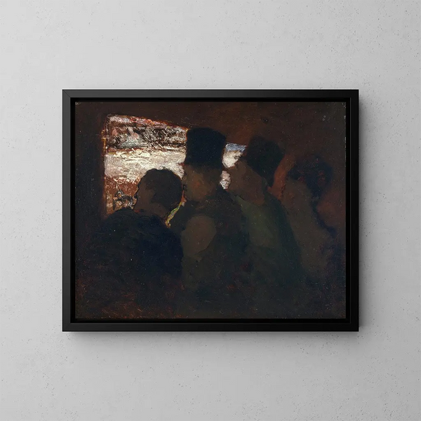 pubblico di teatro - Honoré Daumier — quadro incorniciato alla parete