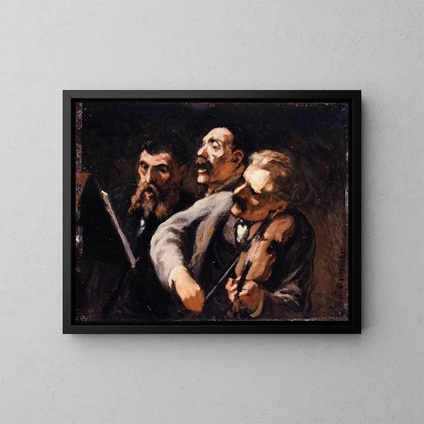 Trio d'amatori - Honoré Daumier — quadro incorniciato alla parete