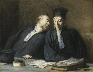 Zwei Anwälte im Gespräch - Honoré Daumier — Ansicht des Kunstwerks