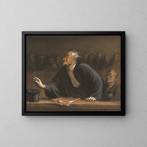 Un difensore abile - Honoré Daumier — quadro incorniciato alla parete