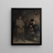 a room from the waiting area - Honoré Daumier — framed artwork on a wall