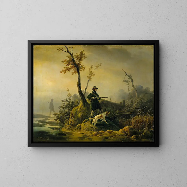 Caccia all'anatra - Horace Vernet — quadro incorniciato alla parete