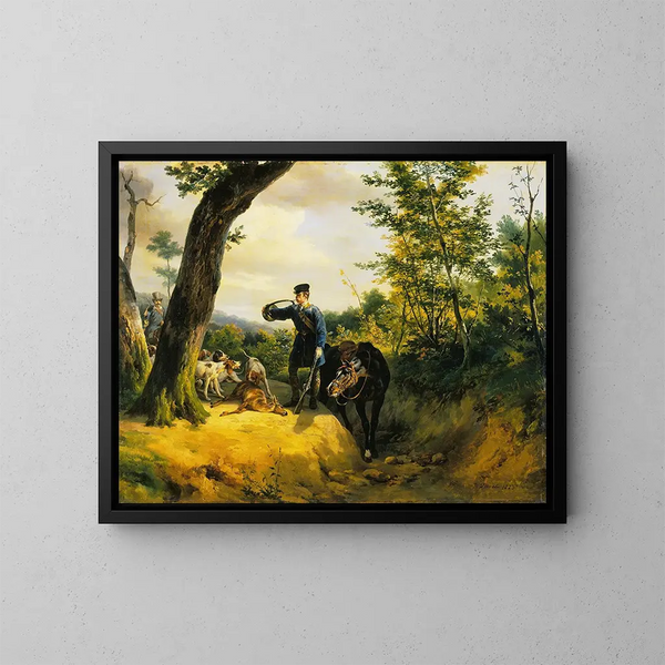 La carriera - Horace Vernet — quadro incorniciato alla parete