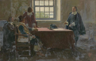 Howard Pyle - Even Sir William Berkeley the redoubtable cavalier governor saw that he must yield.webp