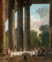 Un banchetto tra le rovine di un tempio - Hubert Robert — vista dell’opera
