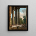 Un banchetto tra le rovine di un tempio - Hubert Robert — quadro incorniciato alla parete