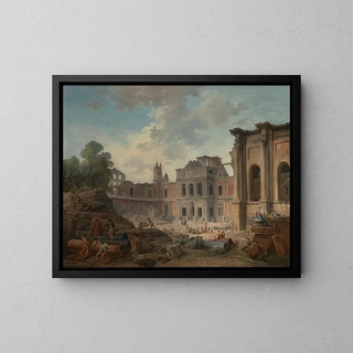 Hubert Robert - Demolition of the Chteau of Meudon.webp