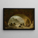 Fischer unter einer Brücke - Hubert Robert — gerahmtes Bild an der Wand