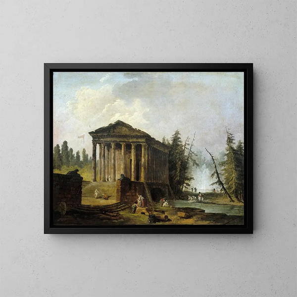 Le temple antique - Hubert Robert — quadro incorniciato alla parete