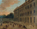 Recreation der Gefangenen von Saint-Lazare, das Ballspiel - Hubert Robert — Ansicht des Kunstwerks