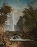 Scala e fontana nel parco di una villa romana - Hubert Robert — vista dell’opera