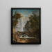 Scala e fontana nel parco di una villa romana - Hubert Robert — quadro incorniciato alla parete