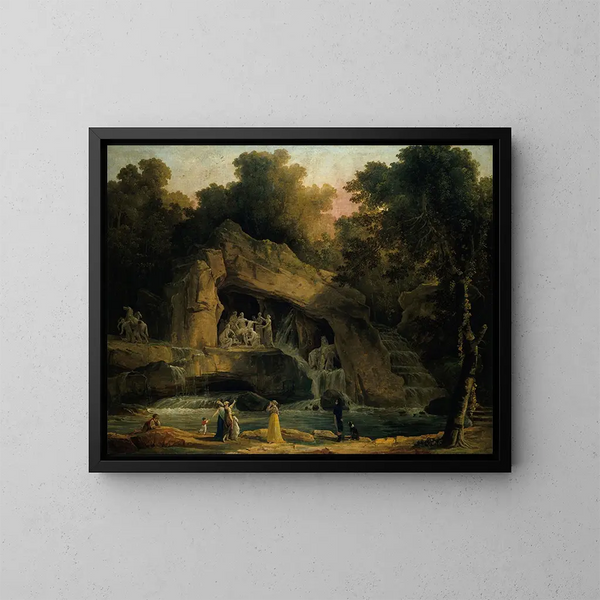 I bagni di Apollo a Versailles - Hubert Robert — quadro incorniciato alla parete