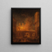 L'incendio dell'Hôtel-Dieu a Parigi - Hubert Robert — quadro incorniciato alla parete