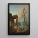 Le Portique d'un manoir de campagne - Hubert Robert — quadro incorniciato alla parete
