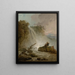 Kaskade mit Zeichner - Hubert Robert — gerahmtes Bild an der Wand