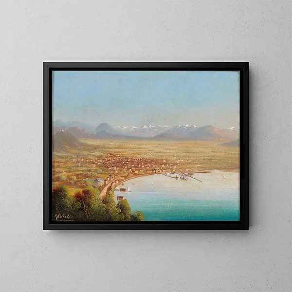 Vista su Bregenz - Hubert Sattler — quadro incorniciato alla parete