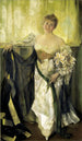 Alice Barney in satin bianco - Hubert Vos — vista dell’opera