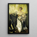 Alice Barney in satin bianco - Hubert Vos — quadro incorniciato alla parete