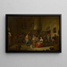 Festlichkeiten in einer Taverne - Hubert van Ravesteyn — gerahmtes Bild an der Wand