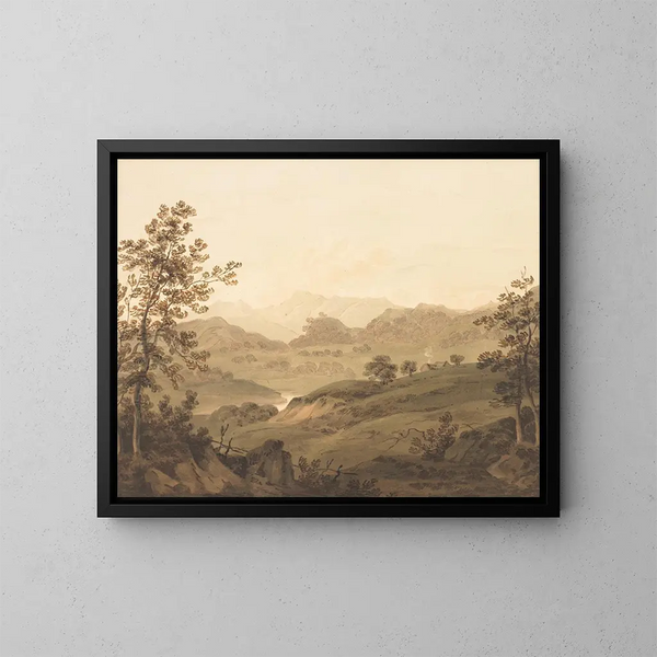 Paesaggio del nord del Galles - Hugh William Williams — quadro incorniciato alla parete