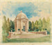 Rendu für das Mausoleum der Familie Bliss - Hughson Hawley — Ansicht des Kunstwerks