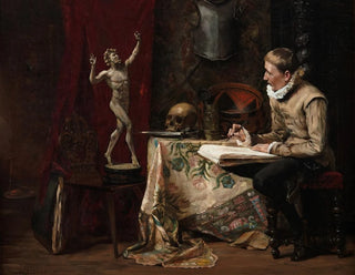 Hugo Birger - The Artists Studio with Selfportrait.webp