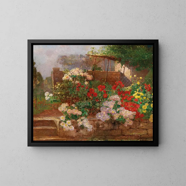 Garten in Brioni - Hugo Charlemont — gerahmtes Bild an der Wand