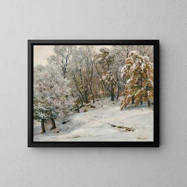Ein Wintertag - Hugo Darnaut — gerahmtes Bild an der Wand