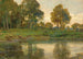 Cervo élaphe vicino a uno stagno al tramonto - Hugo Darnaut — vista dell’opera