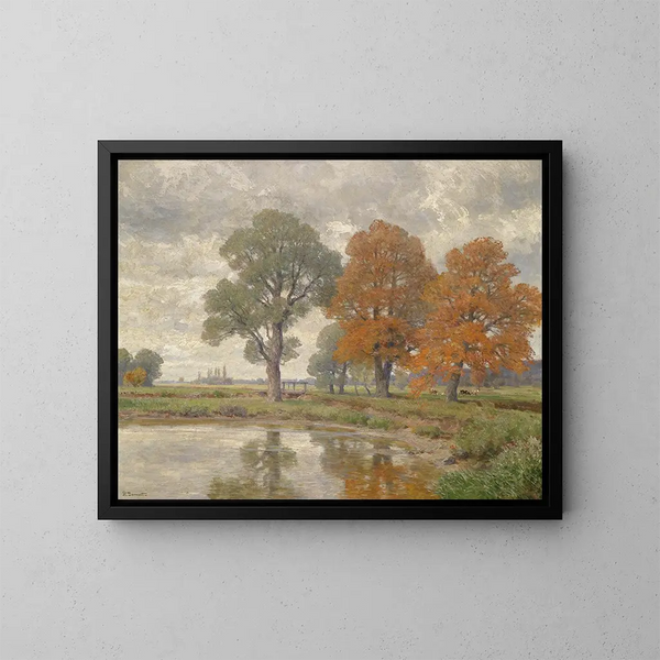 Herbsttag in Kugelform - Hugo Darnaut — gerahmtes Bild an der Wand