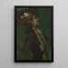 Portrait in Grün von Mademoiselle Olga Hess - Hugo Freiherr von Habermann — gerahmtes Bild an der Wand