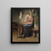 Girl at the Spinning Wheel - Hugo Kauffmann — framed artwork on a wall