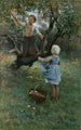 Girls picking fruits - Hugo Salmson — artwork view