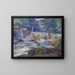 Barrage fluviale con mulino Klam vicino a Grein - Hugo Schubert — quadro incorniciato alla parete
