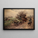 Artillerie de campagne sous attaque - Hugo Ungewitter — gerahmtes Bild an der Wand