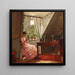 interno con Anna Augusta vicino a una finestra - Carl von Schmidt — quadro incorniciato alla parete